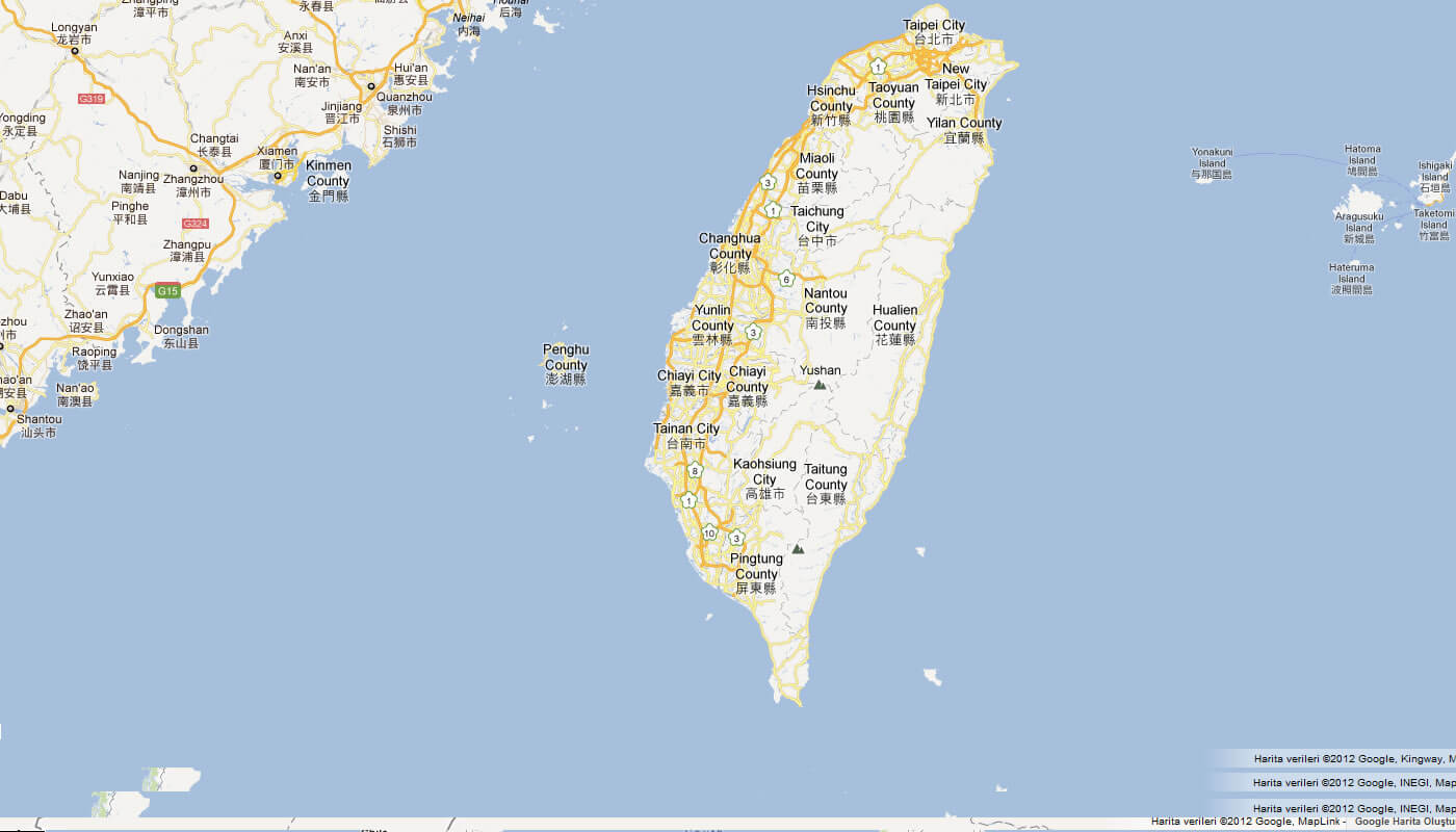 map of taiwan
